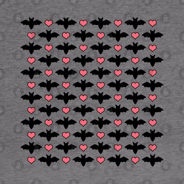 Cute Halloween Bats And Hearts by LunaMay